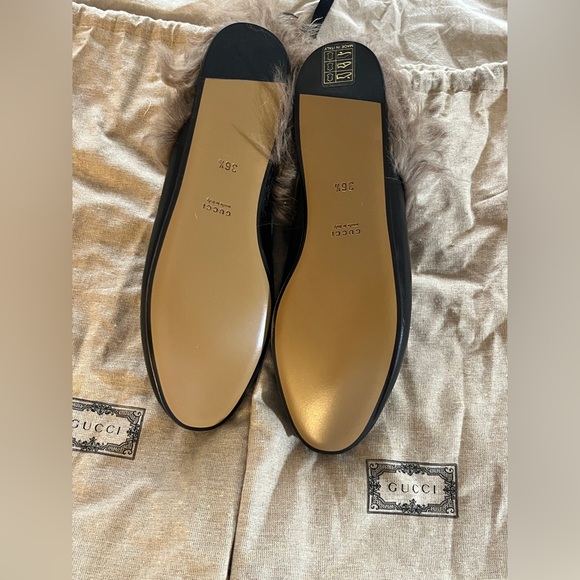 New & authentic Gucci Princeton mules w/ fur - size 36.5 - Picture 5 of 10